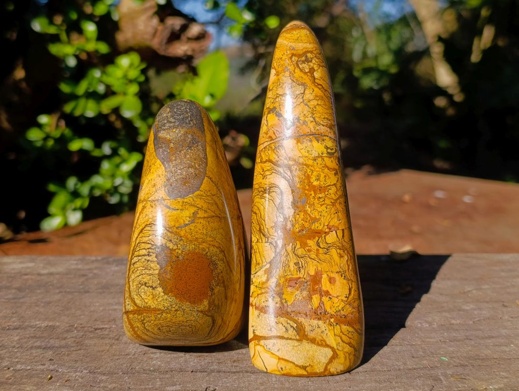 Polished Picture Stone Jasper Standing Display Pieces x 2 From Ais-Ais, Namibia - Toprock Gemstones and Minerals 
