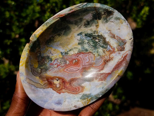 Polished Ocean Jasper Bowls x 2 From Northwest Coast, Madagascar - Toprock Gemstones and Minerals 