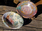 Polished Ocean Jasper Bowls x 2 From Northwest Coast, Madagascar - Toprock Gemstones and Minerals 