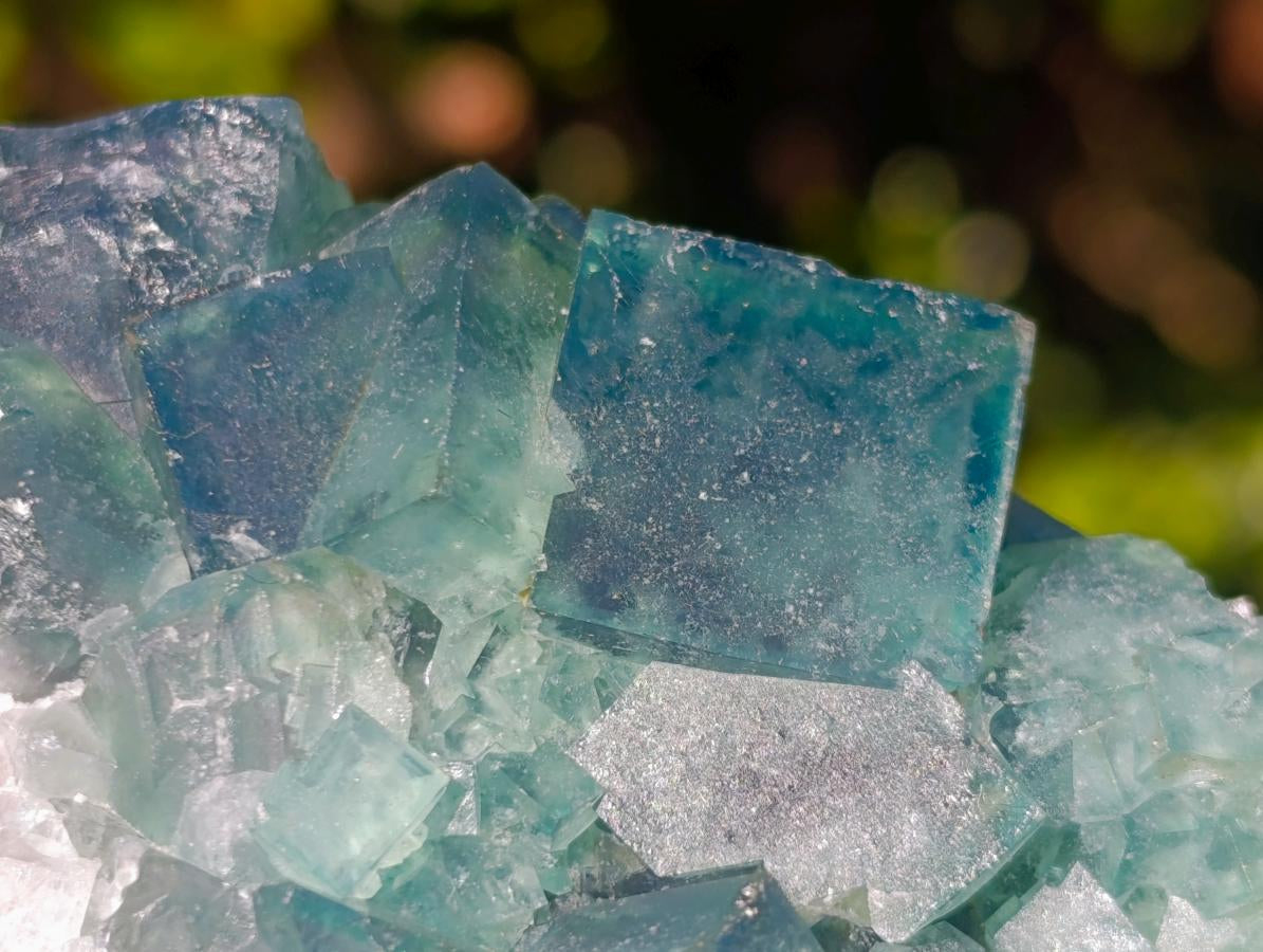 Natural Green Cubic Fluorite Specimens x 6 From Mandrosonoro, Madagascar - Toprock Gemstones and Minerals 