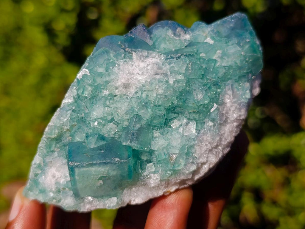 Natural Green Cubic Fluorite Specimens x 6 From Mandrosonoro, Madagascar - Toprock Gemstones and Minerals 