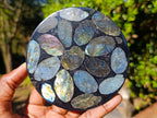 Polished Labradorite Coasters x 6 From Madagascar - Toprock Gemstones and Minerals 