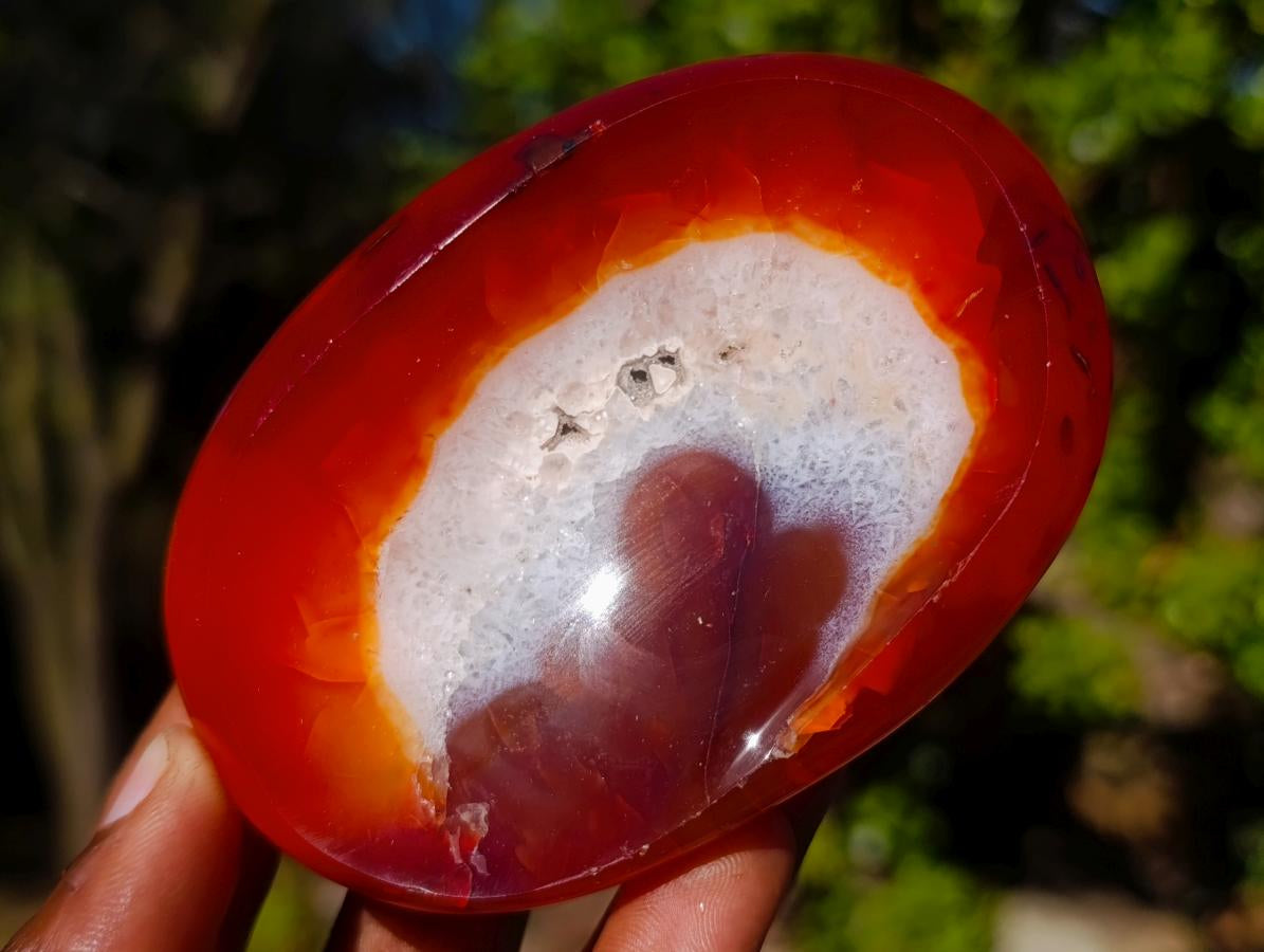 Polished Carnelian Agate Gemstone Bowls x 12 From Madagascar - Toprock Gemstones and Minerals 
