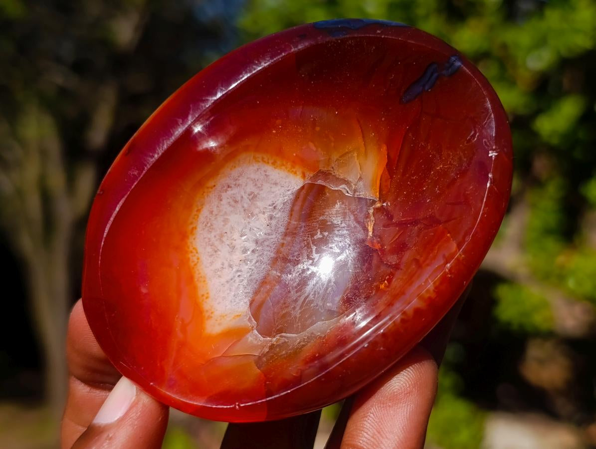 Polished Carnelian Agate Gemstone Bowls x 12 From Madagascar - Toprock Gemstones and Minerals 