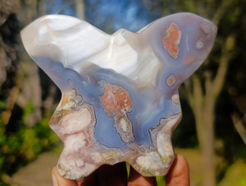 Polished Agate Butterfly Sculptures x 4 From Madagascar - Toprock Gemstones and Minerals 