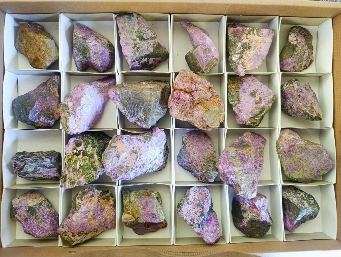 Natural Cobbed Stichtite Specimens x 24 From Barberton, South Africa - Toprock Gemstones and Minerals 