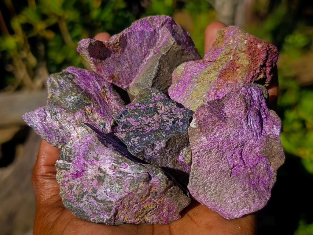 Natural Cobbed Stichtite Specimens x 24 From Barberton, South Africa - Toprock Gemstones and Minerals 