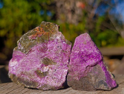 Natural Cobbed Stichtite Specimens x 24 From Barberton, South Africa - Toprock Gemstones and Minerals 