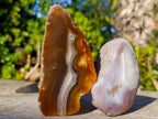Polished One Side Red Shashe River Agate Nodules x 6 From Shashe River, Zimbabwe - Toprock Gemstones and Minerals 