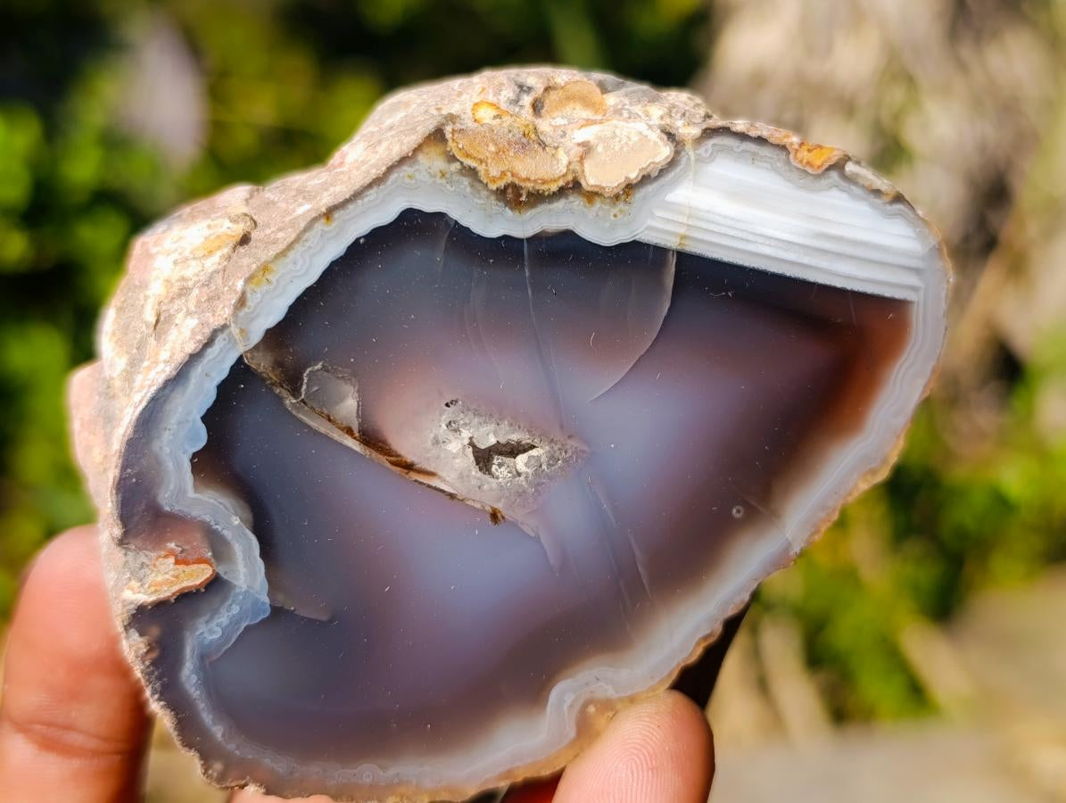 Polished One Side Red Shashe River Agate Nodules x 6 From Shashe River, Zimbabwe - Toprock Gemstones and Minerals 