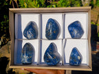 Polished Dumortierite Standing Display Pieces x 6 From Madagascar - Toprock Gemstones and Minerals 