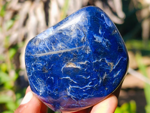 Polished Dumortierite Standing Display Pieces x 6 From Madagascar - Toprock Gemstones and Minerals 