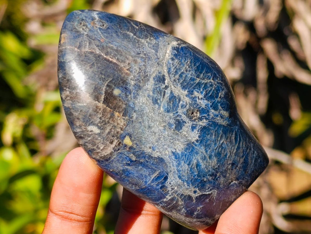 Polished Dumortierite Standing Display Pieces x 6 From Madagascar - Toprock Gemstones and Minerals 