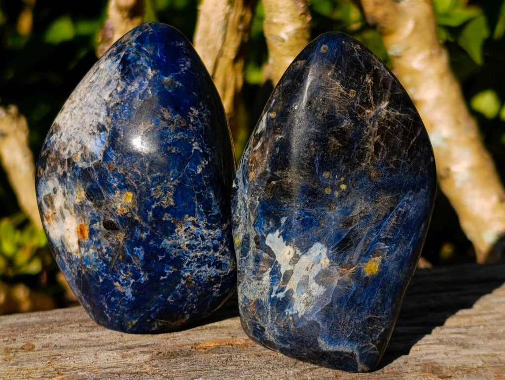 Polished Dumortierite Standing Display Pieces x 6 From Madagascar - Toprock Gemstones and Minerals 