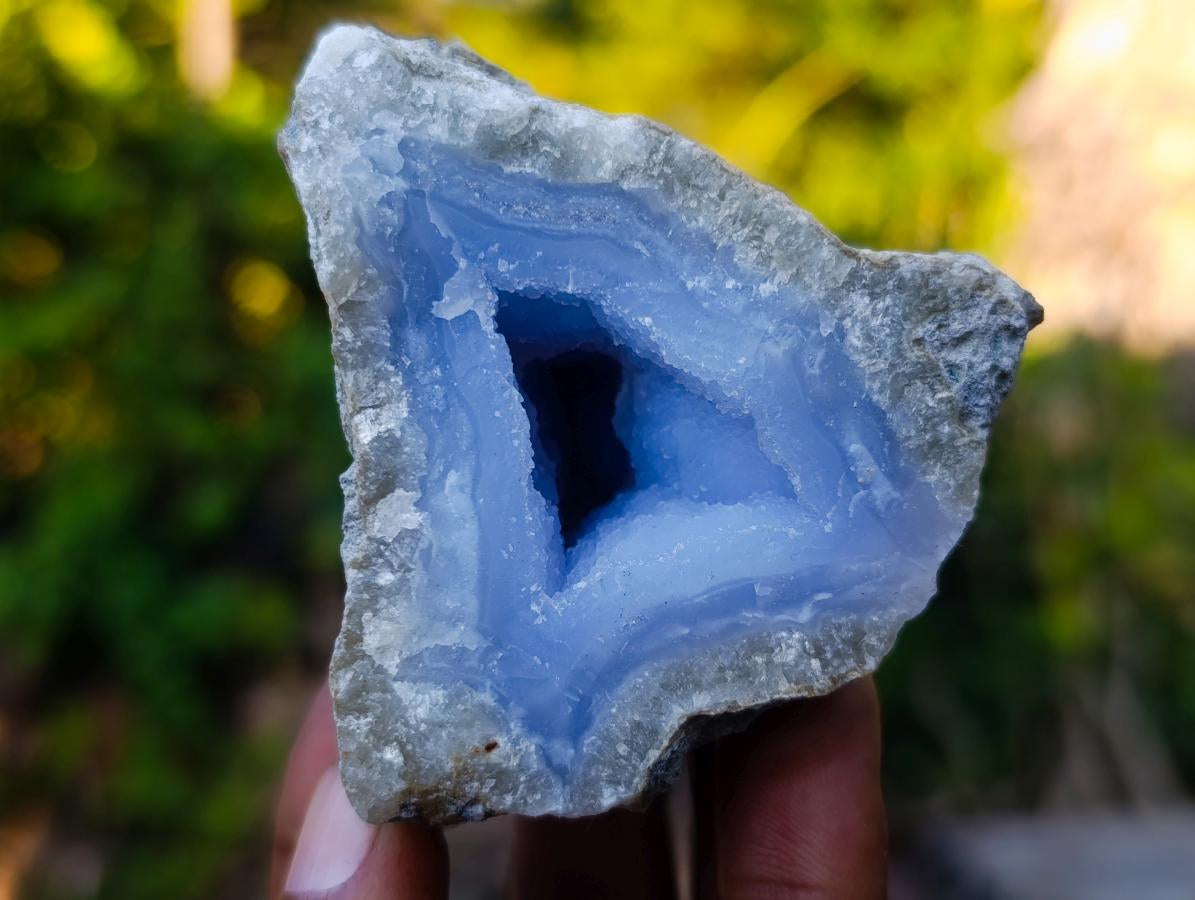 Natural Blue Lace Agate Geodes x 12 From Nsanje, Malawi - Toprock Gemstones and Minerals 