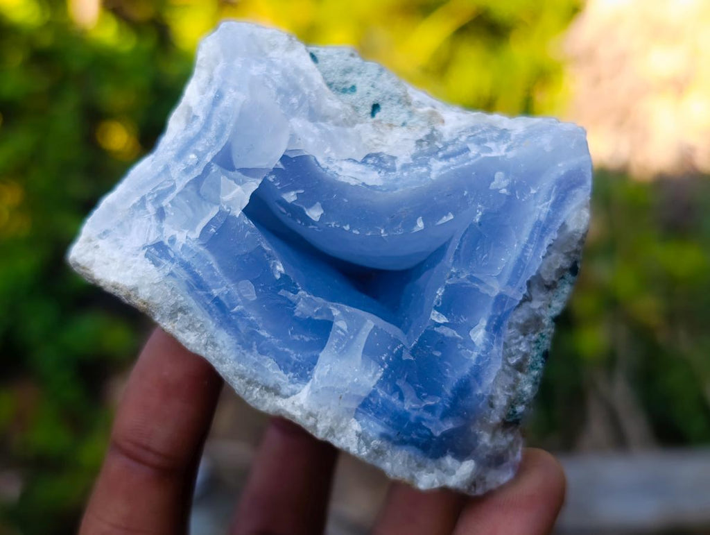 Natural Blue Lace Agate Geodes x 12 From Nsanje, Malawi - Toprock Gemstones and Minerals 
