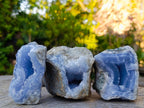 Natural Blue Lace Agate Geodes x 12 From Nsanje, Malawi - Toprock Gemstones and Minerals 