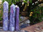 Polished Lepidolite with Pink Rubellite Tourmaline Display Crystals x 6 From Ambatondrazaka, Madagascar - Toprock Gemstones and Minerals 