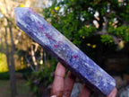Polished Lepidolite with Pink Rubellite Tourmaline Display Crystals x 6 From Ambatondrazaka, Madagascar - Toprock Gemstones and Minerals 