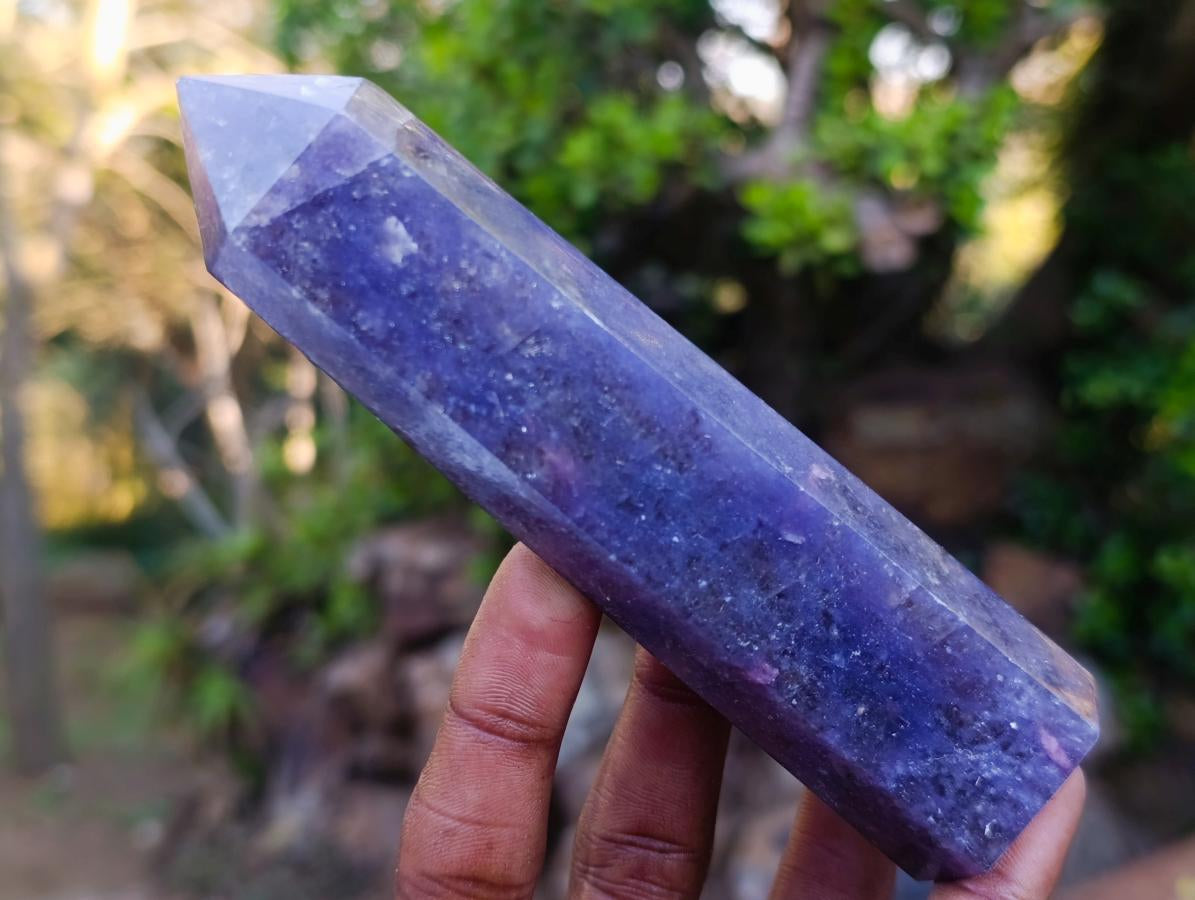 Polished Lepidolite with Pink Rubellite Tourmaline Display Crystals x 6 From Ambatondrazaka, Madagascar - Toprock Gemstones and Minerals 