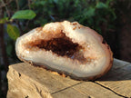 Polished Banded Agate with Crystalline Geodes x 3 From Maintirano, Madagascar - Toprock Gemstones and Minerals 