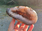 Polished Banded Agate with Crystalline Geodes x 3 From Maintirano, Madagascar - Toprock Gemstones and Minerals 