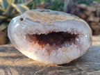 Polished Banded Agate with Crystalline Geodes x 3 From Maintirano, Madagascar - Toprock Gemstones and Minerals 