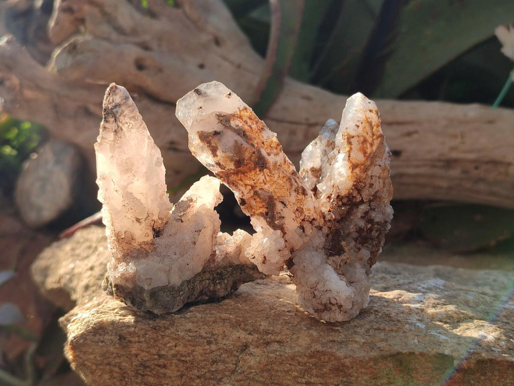 Natural Drusy Quartz Coated Calcite Crystal and Cluster Specimens x 12 From Albert's Mountain, Lesotho - Toprock Gemstones and Minerals 