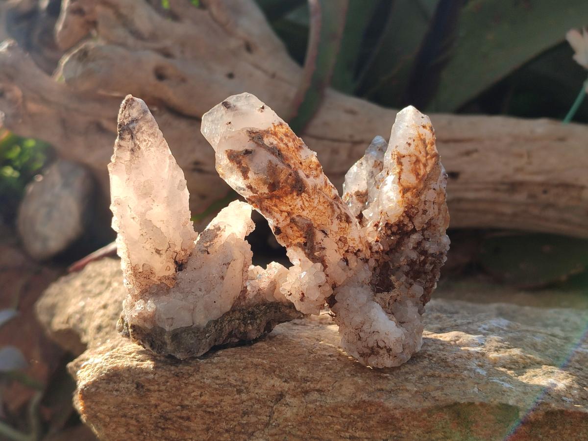 Natural Drusy Quartz Coated Calcite Crystal and Cluster Specimens x 12 From Albert's Mountain, Lesotho - Toprock Gemstones and Minerals 