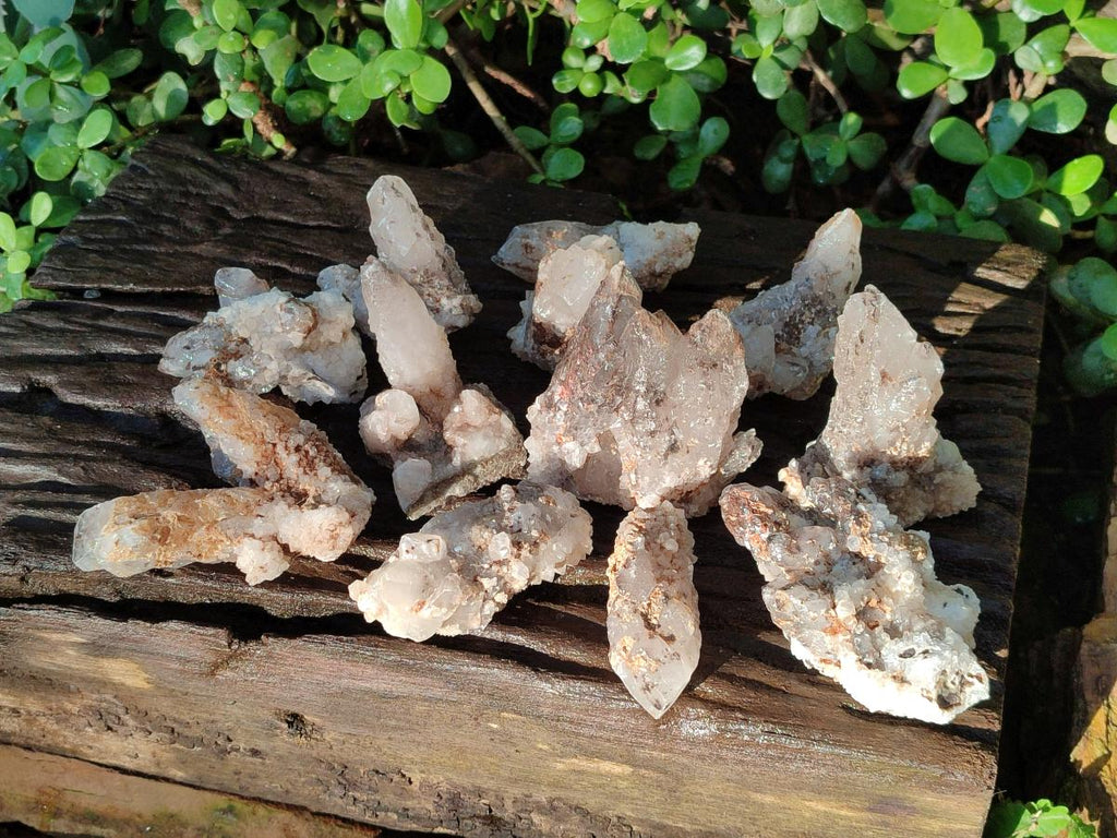 Natural Drusy Quartz Coated Calcite Crystal and Cluster Specimens x 12 From Albert's Mountain, Lesotho - Toprock Gemstones and Minerals 