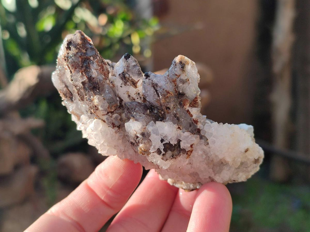 Natural Drusy Quartz Coated Calcite Crystal and Cluster Specimens x 12 From Albert's Mountain, Lesotho - Toprock Gemstones and Minerals 