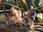Natural Drusy Quartz Coated Calcite Crystal and Cluster Specimens x 12 From Albert's Mountain, Lesotho - Toprock Gemstones and Minerals 