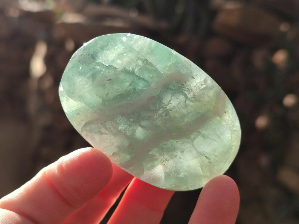 Polished Watermelon Fluorite Free Forms x 12 From Uis, Namibia