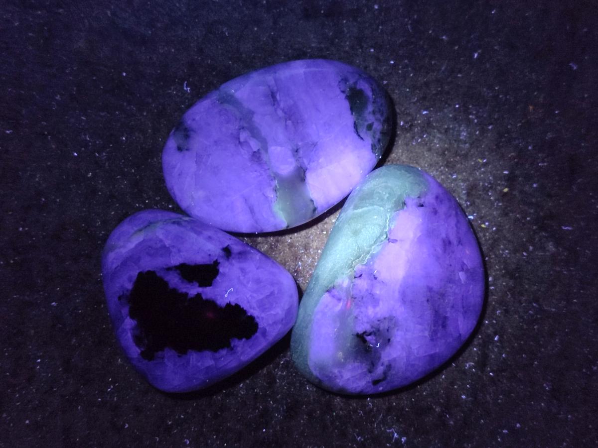 Polished Watermelon Fluorite Free Forms x 12 From Uis, Namibia
