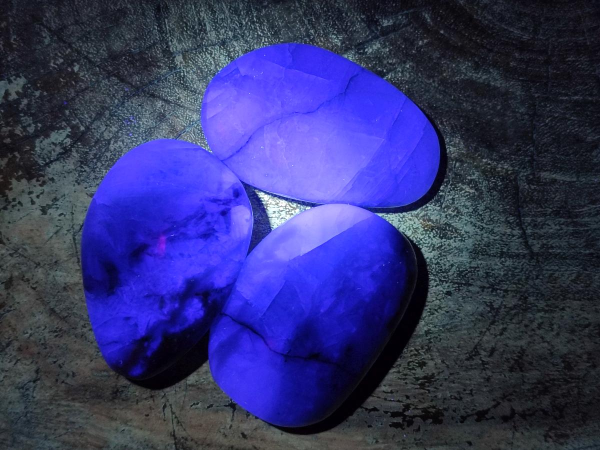 Polished Watermelon Fluorite Free Forms x 12 From Uis, Namibia