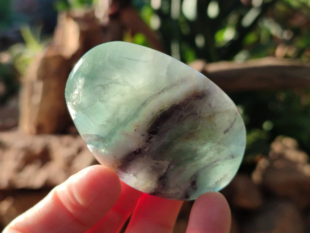 Polished Watermelon Fluorite Free Forms x 12 From Uis, Namibia