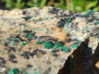 Natural Large Drusy Coated Chrysocolla Specimen with Ball Malachite and Heterogenite on Dolomite Matrix x 1 From Lupoto Mine, Congo - Toprock Gemstones and Minerals 