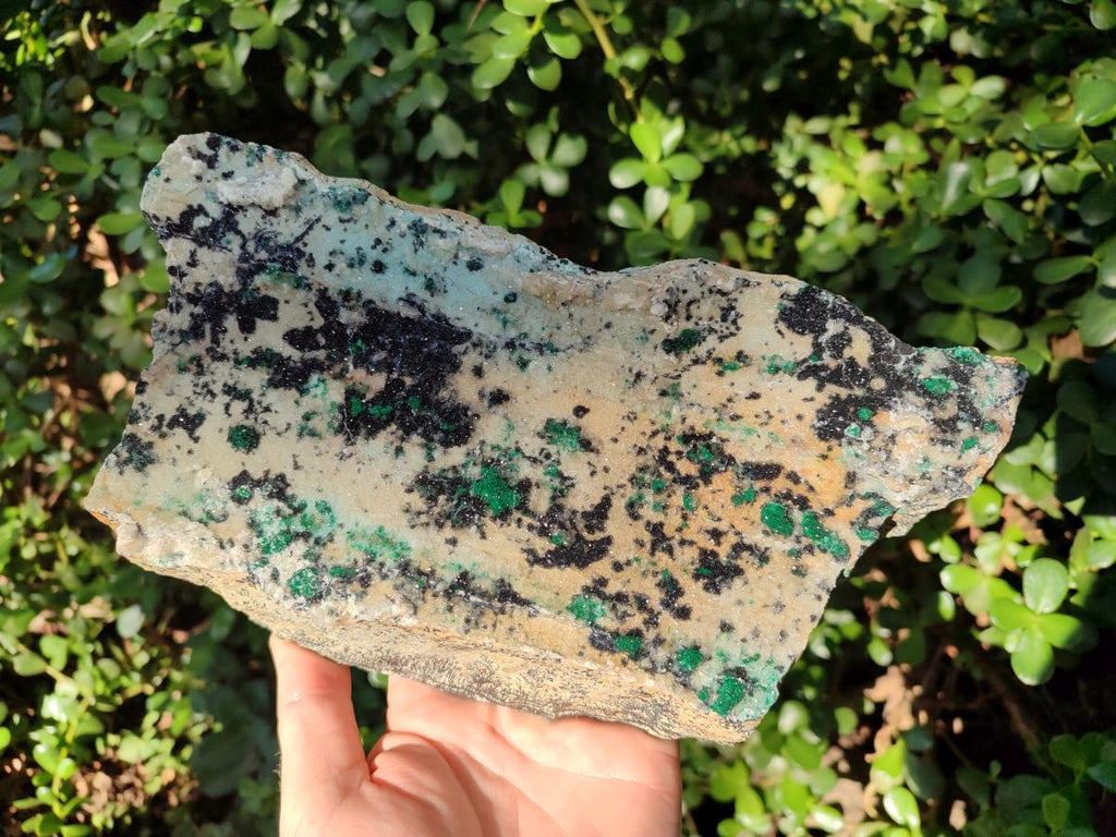 Natural Large Drusy Coated Chrysocolla Specimen with Ball Malachite and Heterogenite on Dolomite Matrix x 1 From Lupoto Mine, Congo - Toprock Gemstones and Minerals 