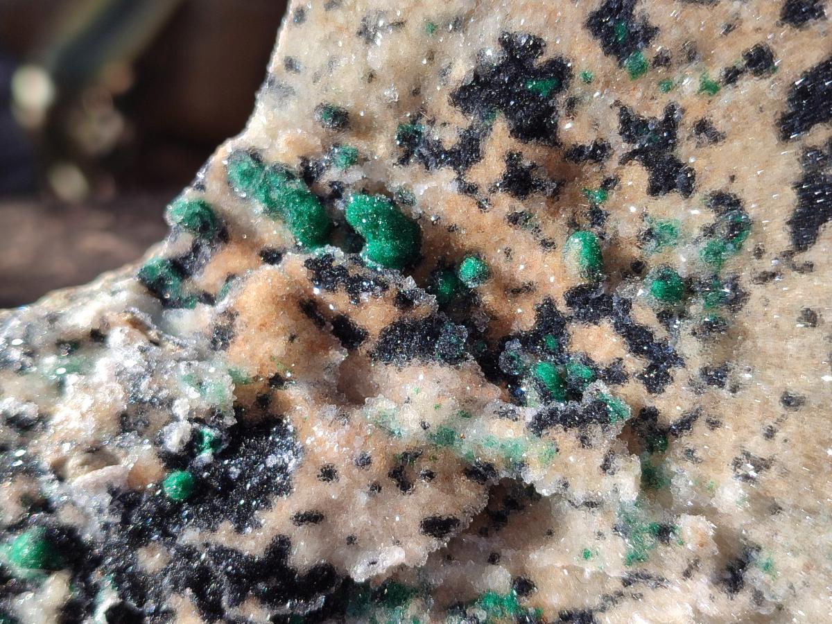 Natural Large Drusy Coated Chrysocolla Specimen with Ball Malachite and Heterogenite on Dolomite Matrix x 1 From Lupoto Mine, Congo - Toprock Gemstones and Minerals 
