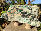 Natural Large Drusy Coated Chrysocolla Specimen with Ball Malachite and Heterogenite on Dolomite Matrix x 1 From Lupoto Mine, Congo - Toprock Gemstones and Minerals 