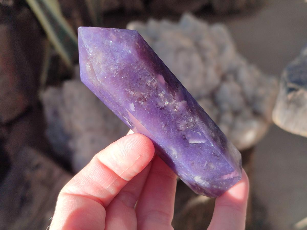 Polished Lepidolite Display Crystals x 12 From Ambatondrazaka, Madagascar - Toprock Gemstones and Minerals 