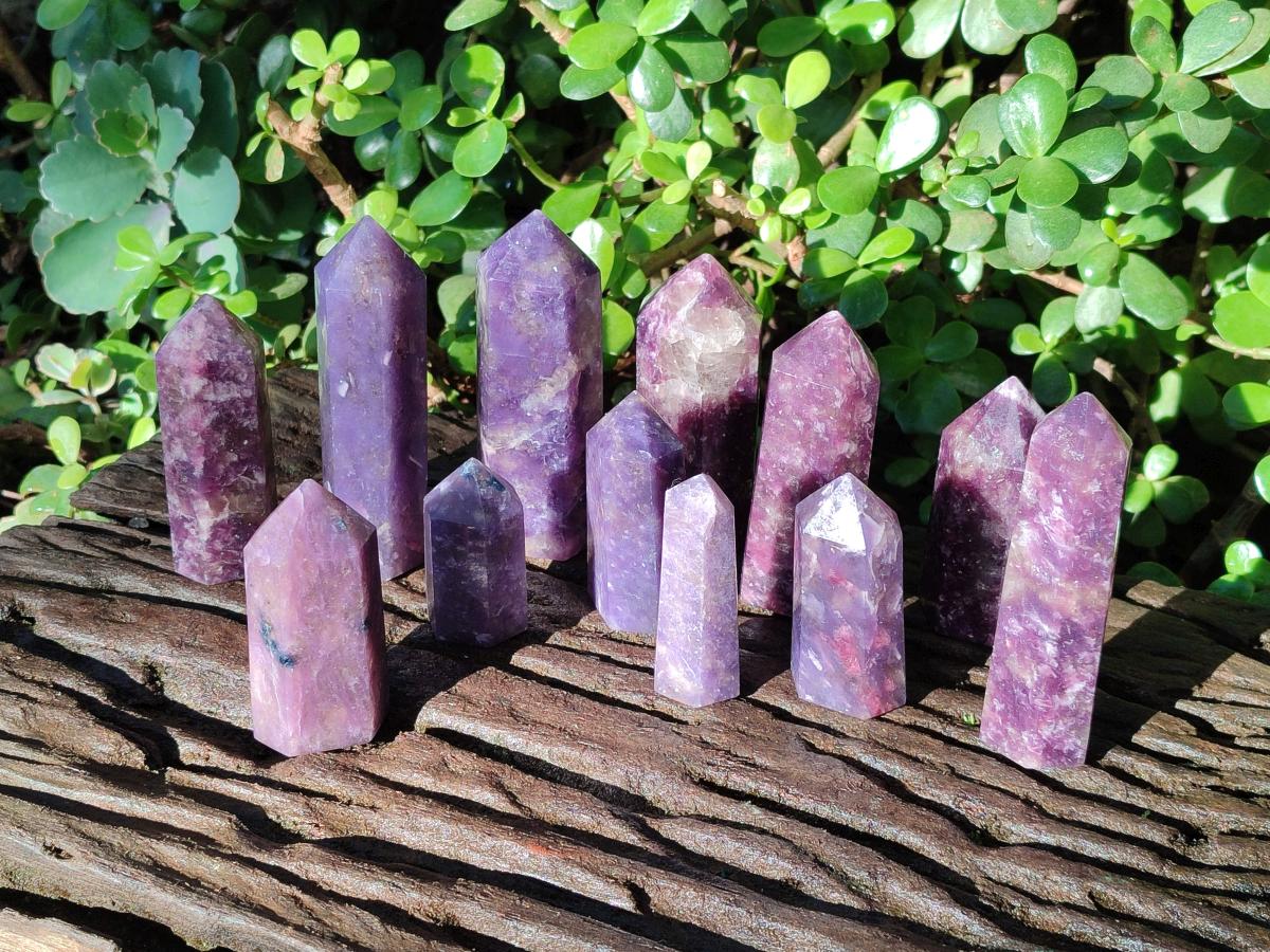 Polished Lepidolite Display Crystals x 12 From Ambatondrazaka, Madagascar - Toprock Gemstones and Minerals 