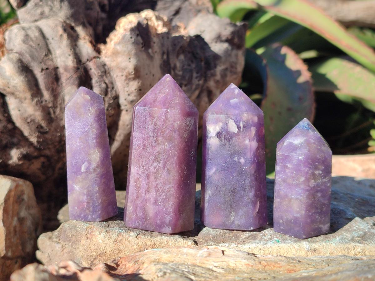 Polished Lepidolite Display Crystals x 12 From Ambatondrazaka, Madagascar - Toprock Gemstones and Minerals 