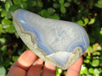 Polished Blue Lace Agate Standing Display Pieces x 3 From Nsanje, Malawi - Toprock Gemstones and Minerals 
