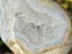 Polished Blue Lace Agate Standing Display Pieces x 3 From Nsanje, Malawi - Toprock Gemstones and Minerals 