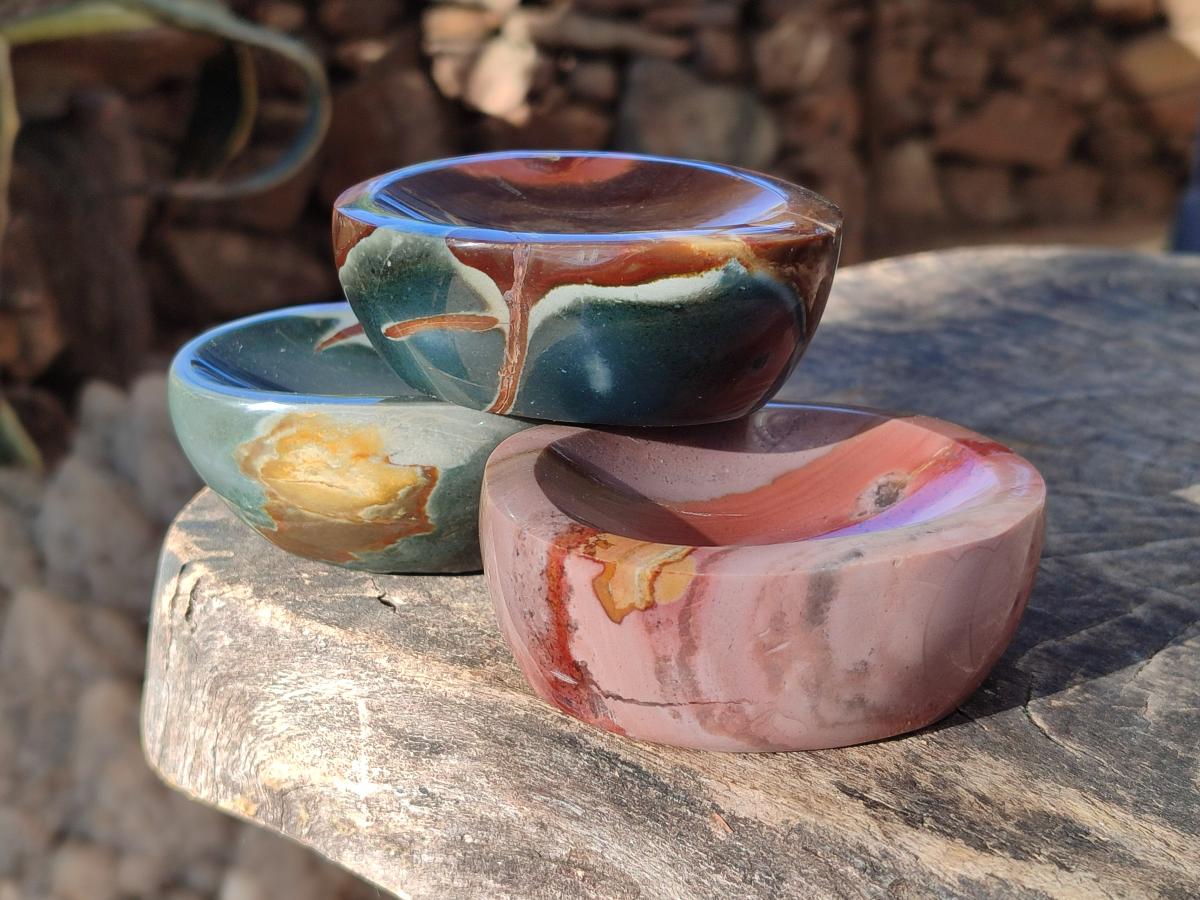 Polished Polychrome Jasper Bowls x 6 From NW Coast, Madagascar - Toprock Gemstones and Minerals 