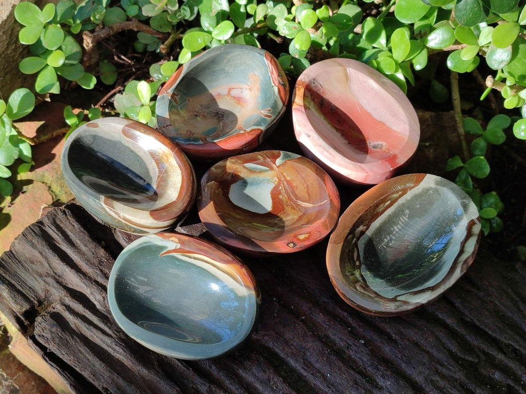 Polished Polychrome Jasper Bowls x 6 From NW Coast, Madagascar - Toprock Gemstones and Minerals 