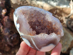 Polished Agate Amethyst Geodes x 12 From Maintirano, Madagascar - Toprock Gemstones and Minerals 