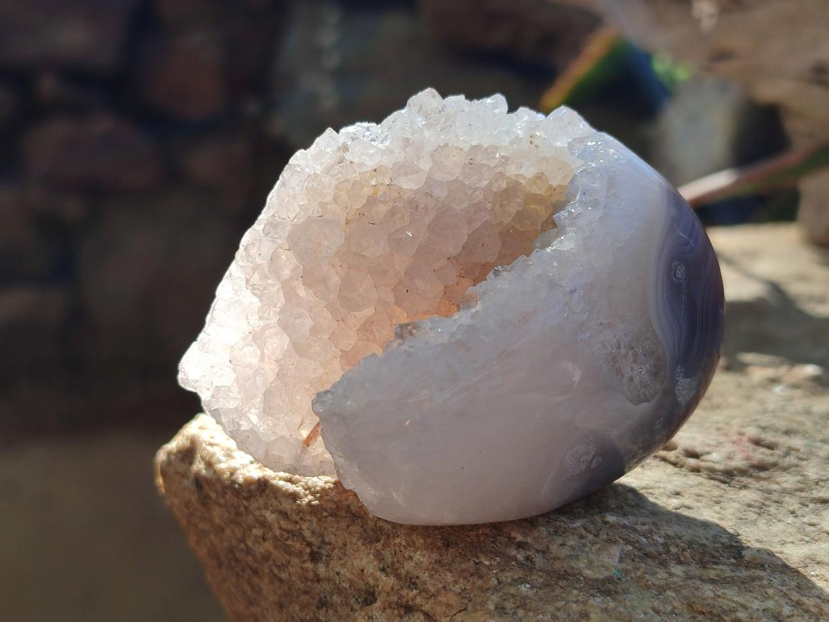 Polished Agate Amethyst Geodes x 12 From Maintirano, Madagascar - Toprock Gemstones and Minerals 