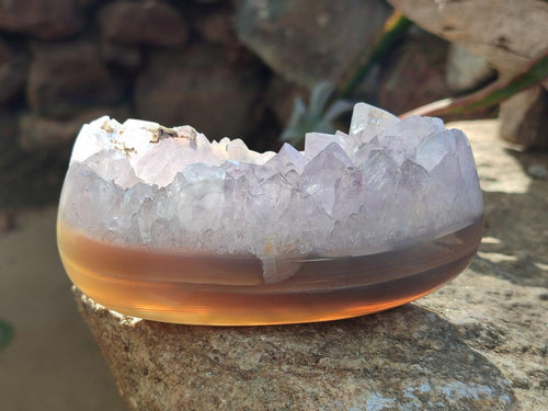 Polished Agate Amethyst Geodes x 12 From Maintirano, Madagascar - Toprock Gemstones and Minerals 